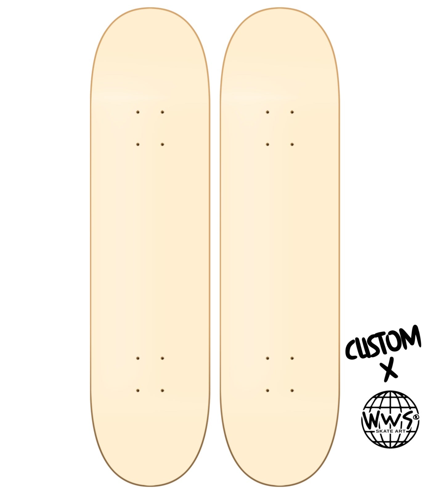 Personalizado 2 Deck - skate personalizado de pared vista 2