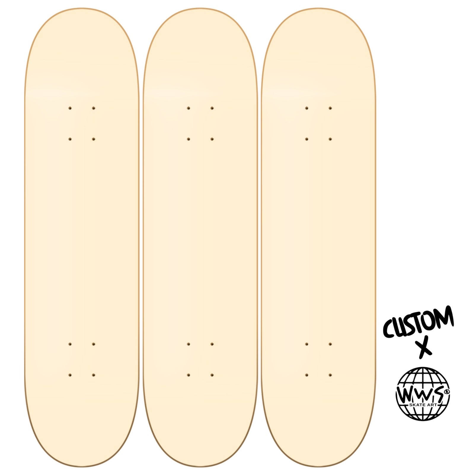 Personalizado 3 Deck - skate personalizado de pared vista 2