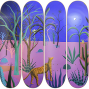 Luna Roja - Matias Santa Maria - obra de Matías Santa María en skate decorativo