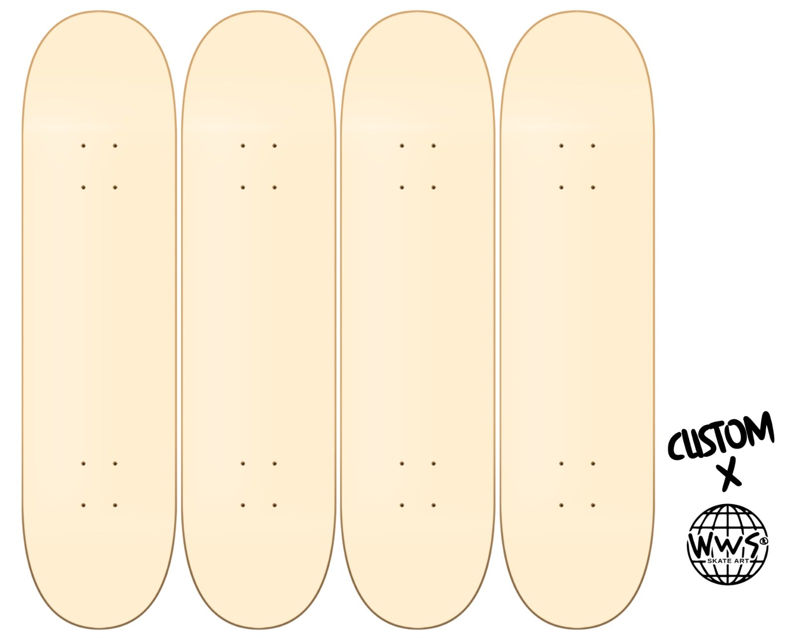 Personalizado 4 Deck - skate personalizado de pared vista 2