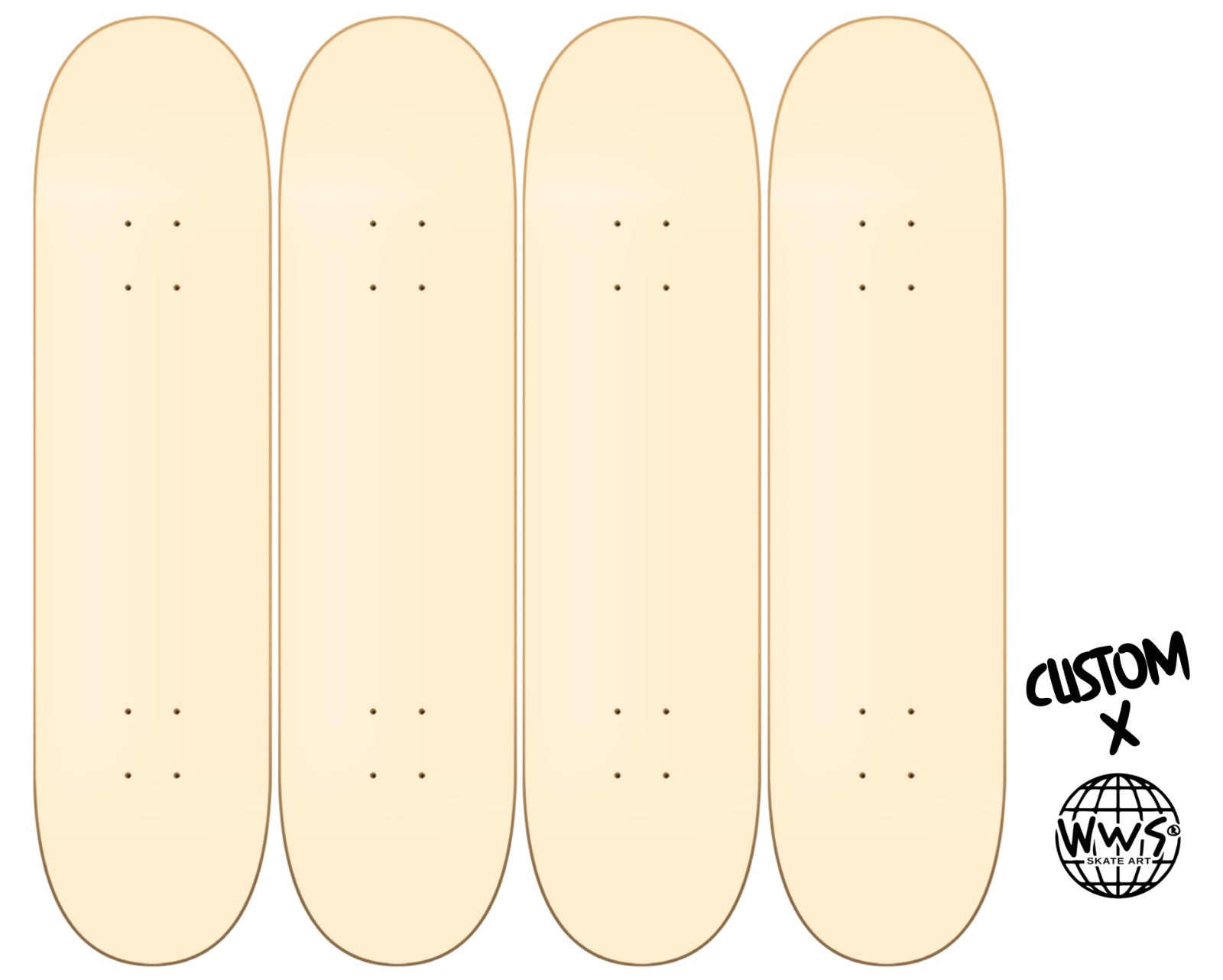 Personalizado 4 Deck - skate personalizado de pared vista 2