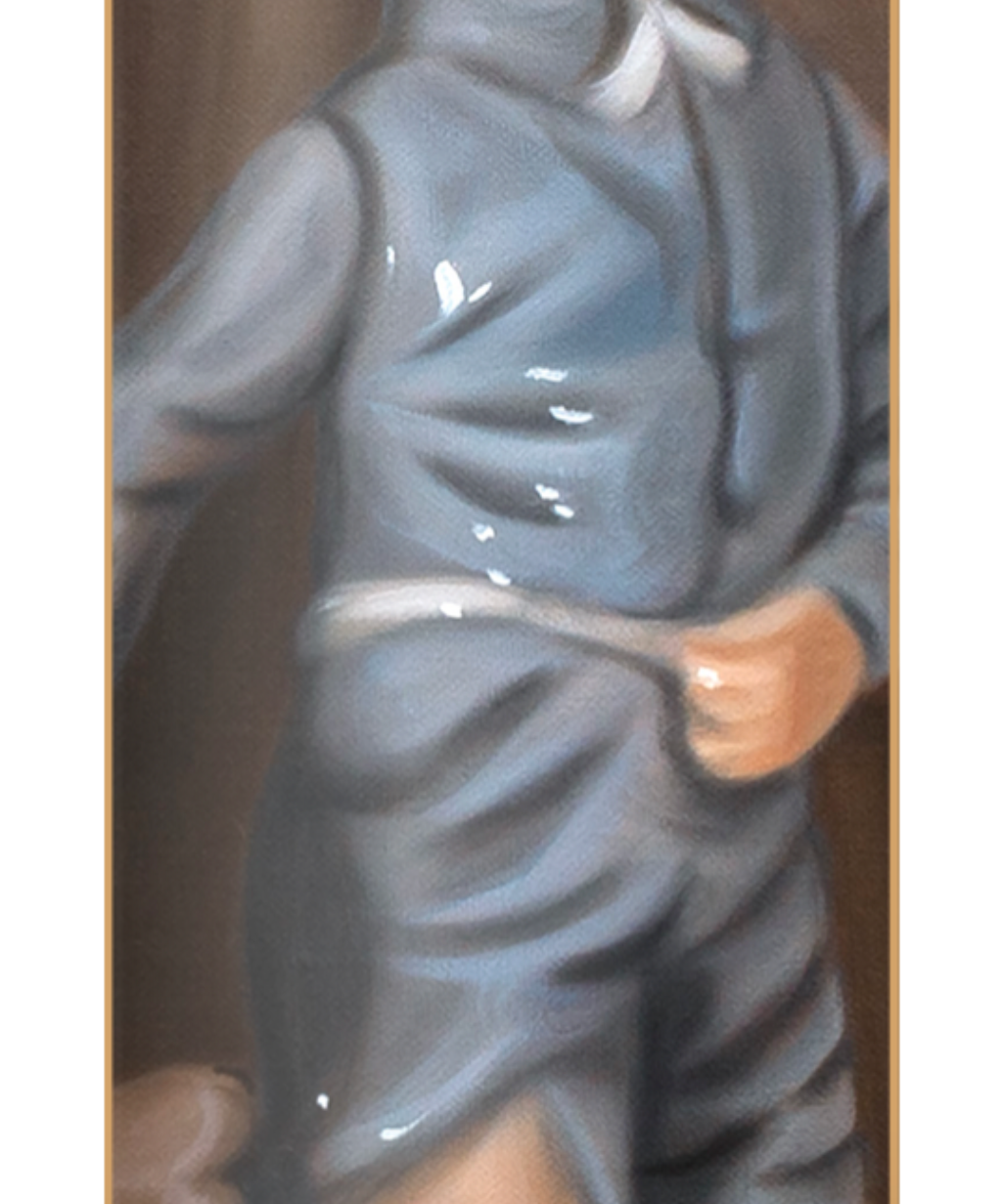 Detalle Objetos Perdidos, Niño Azul - Paula Medina - obra de Paula Medina en skate decorativo vista 2