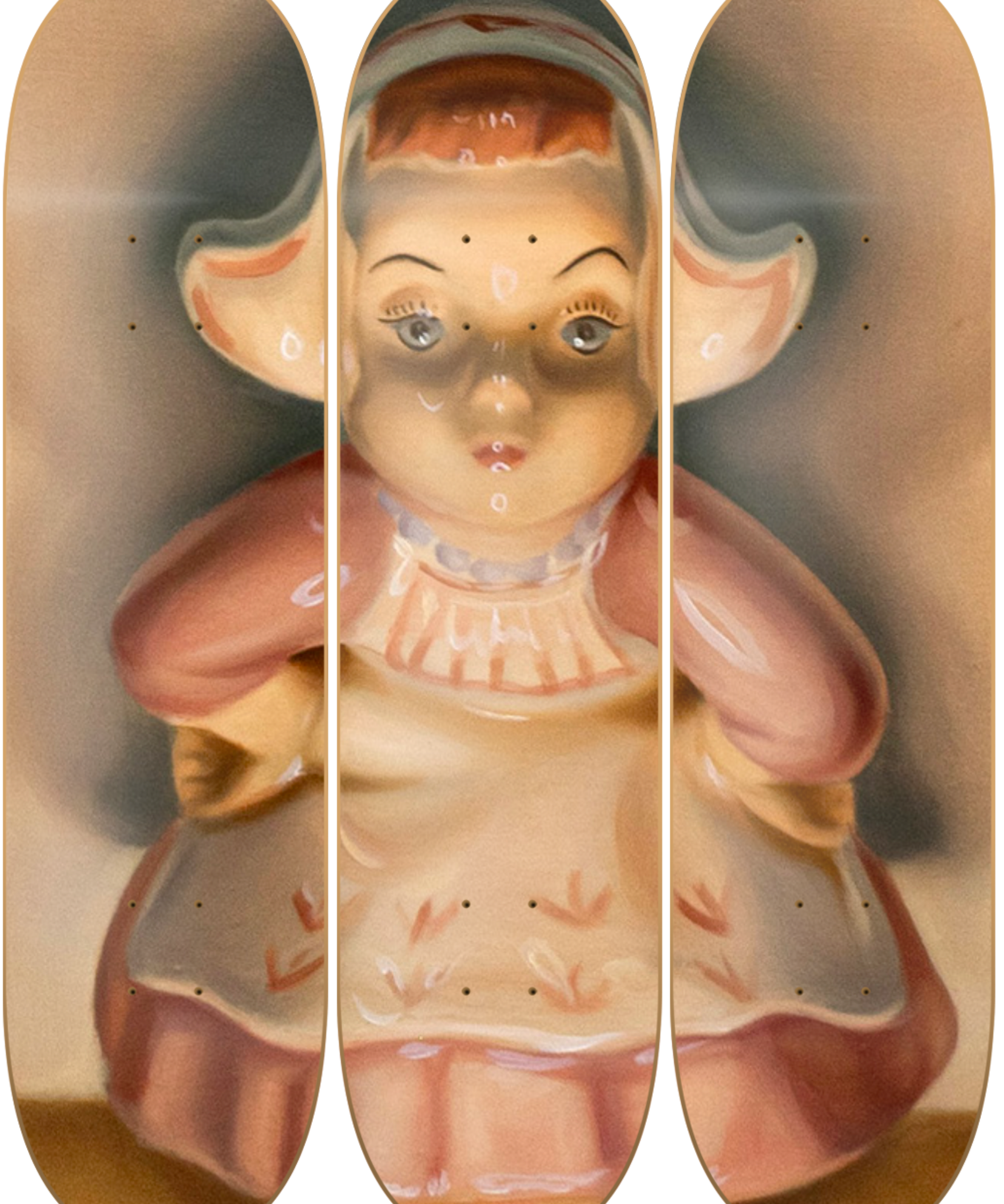 Niña Rosa, Frente - Paula Medina - obra de Paula Medina en skate decorativo vista 2