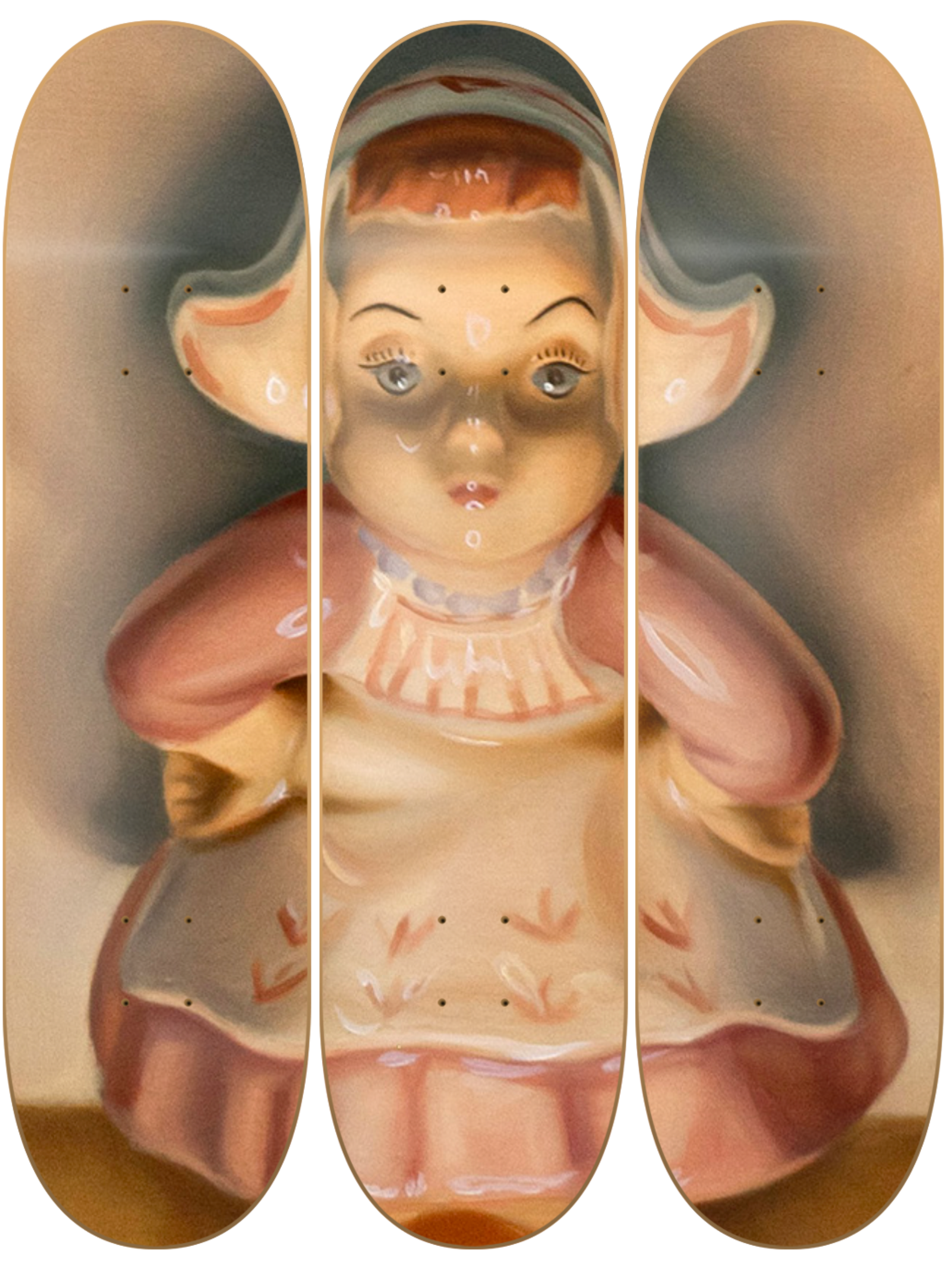 Niña Rosa, Frente - Paula Medina - obra de Paula Medina en skate decorativo vista 2