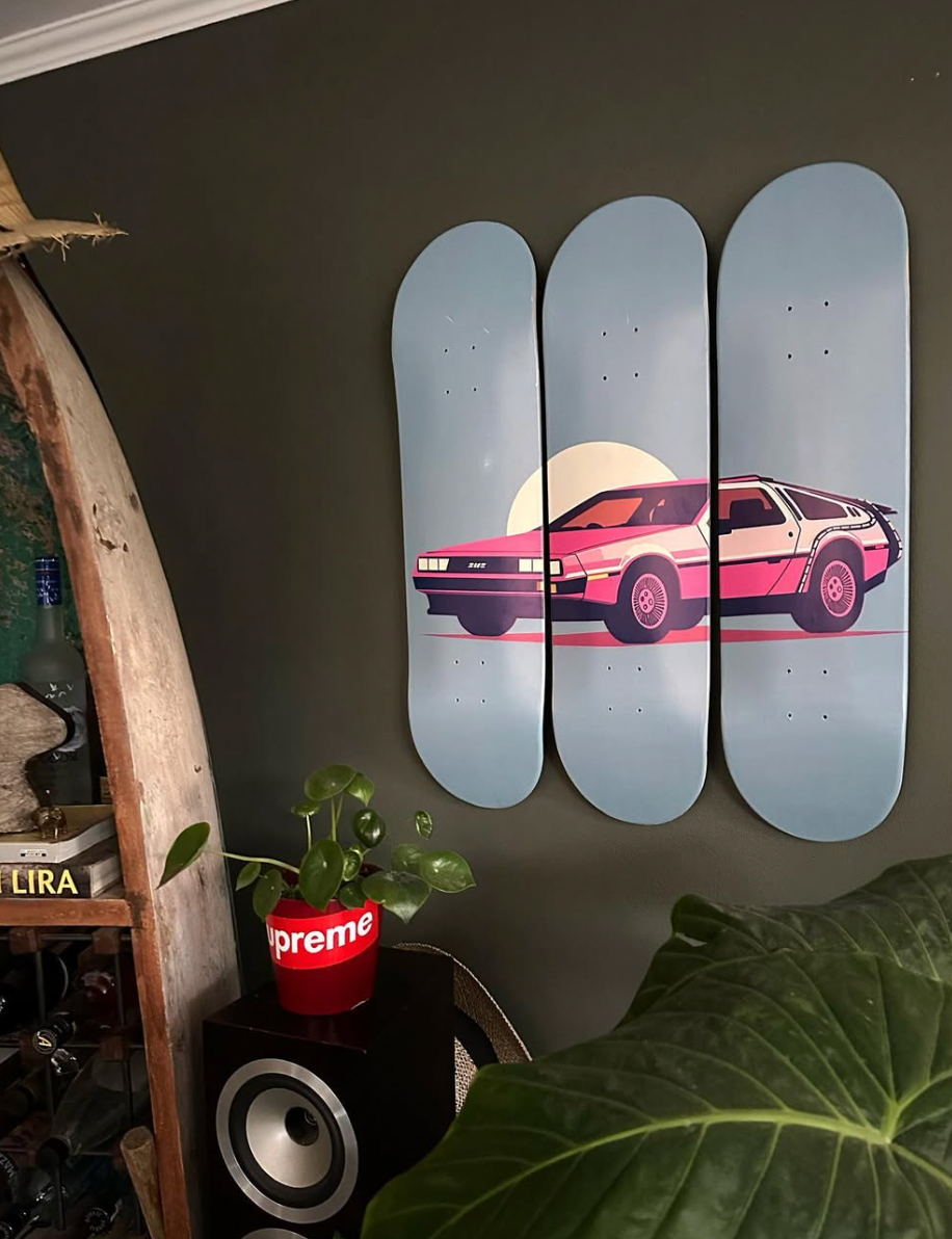 DMC - skate decorativo cine y series de pared