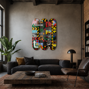 Carretera perdida - Rodrigo Galecio - obra de Rodrigo Galecio en skate decorativo