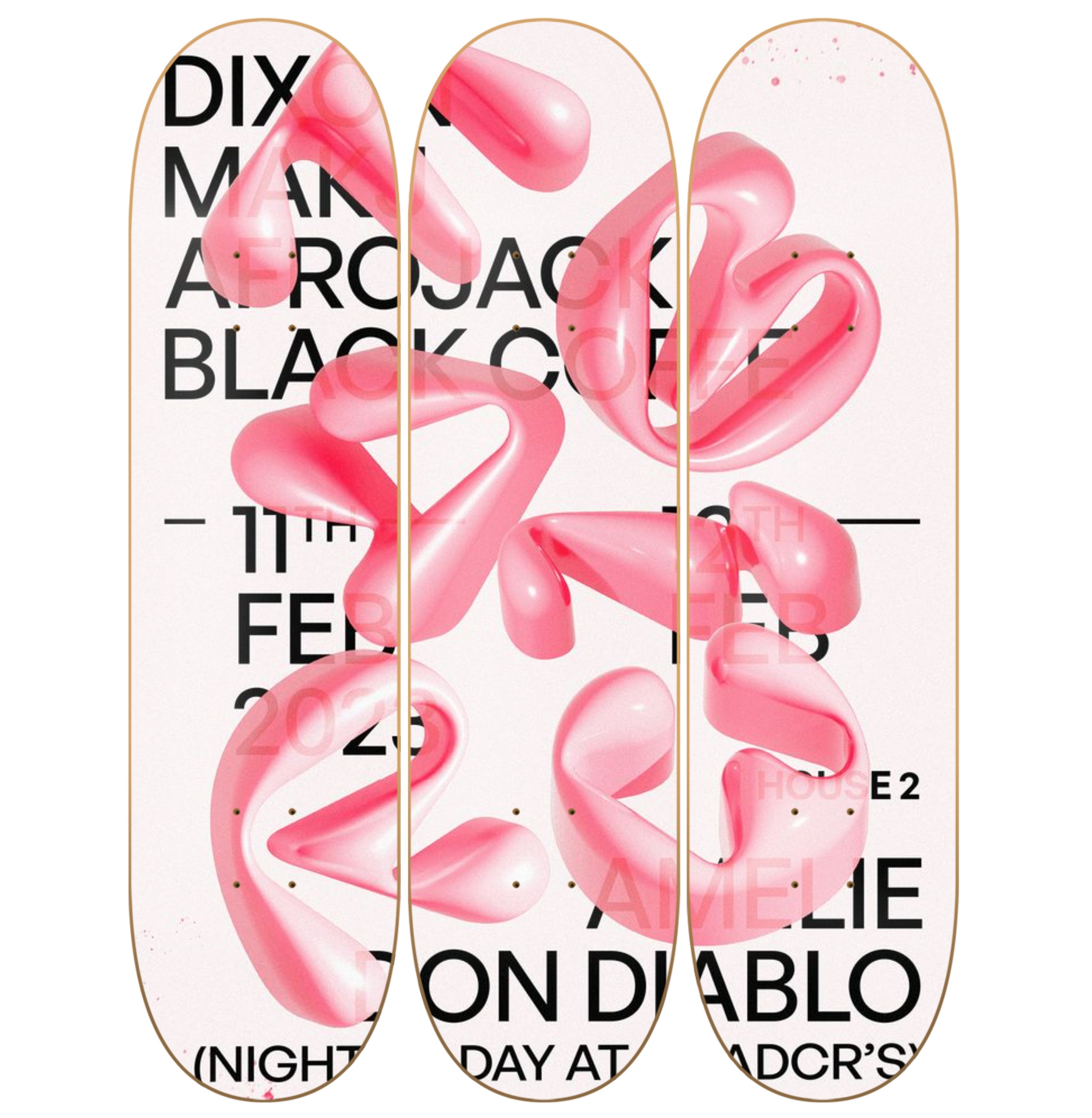 Dixon - skate decorativo diseño de pared vista 2
