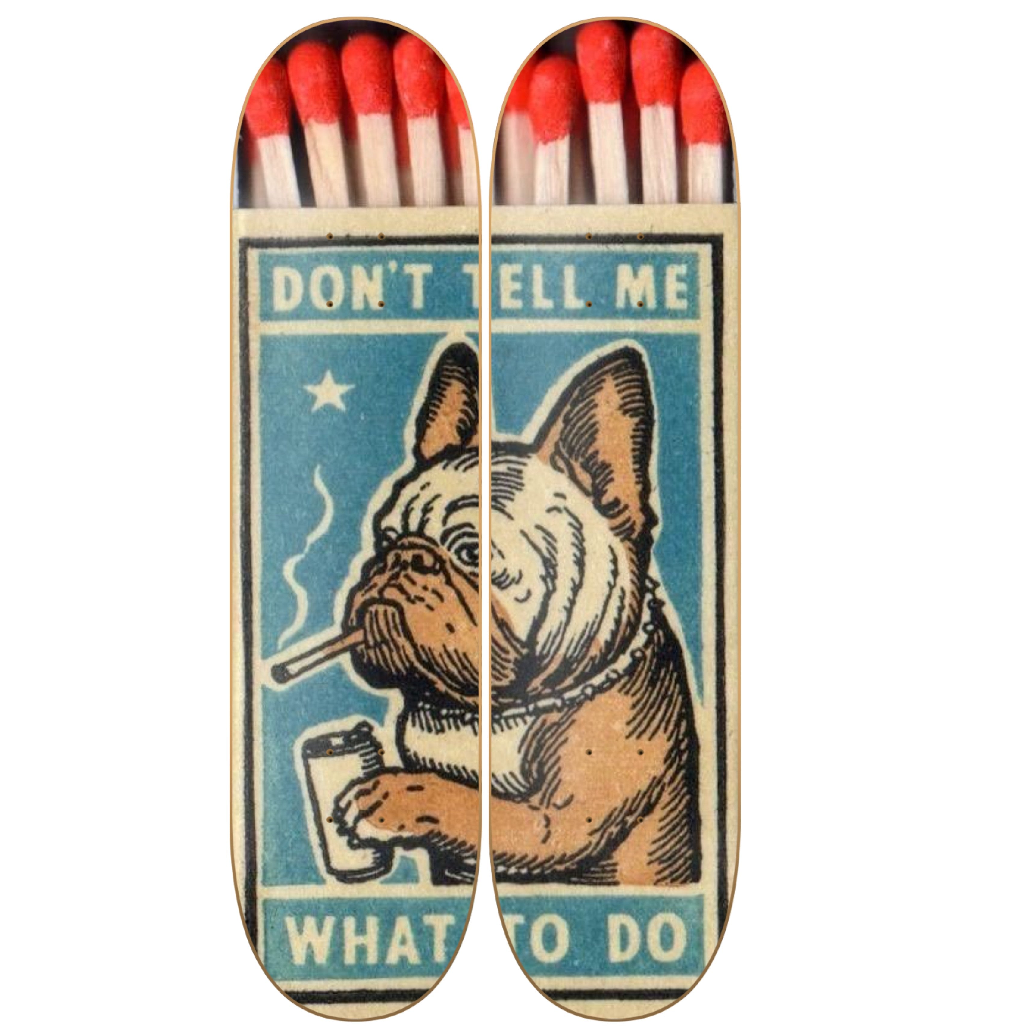 Dont tell me - skate decorativo diseño de pared vista 2