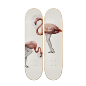 Flamenco Legs - skate decorativo ilustrado de pared vista 2