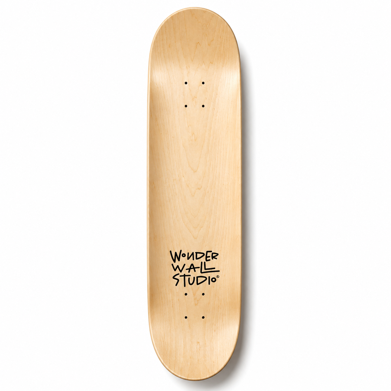Vista superior de tabla de skate Wonder Wall Studio