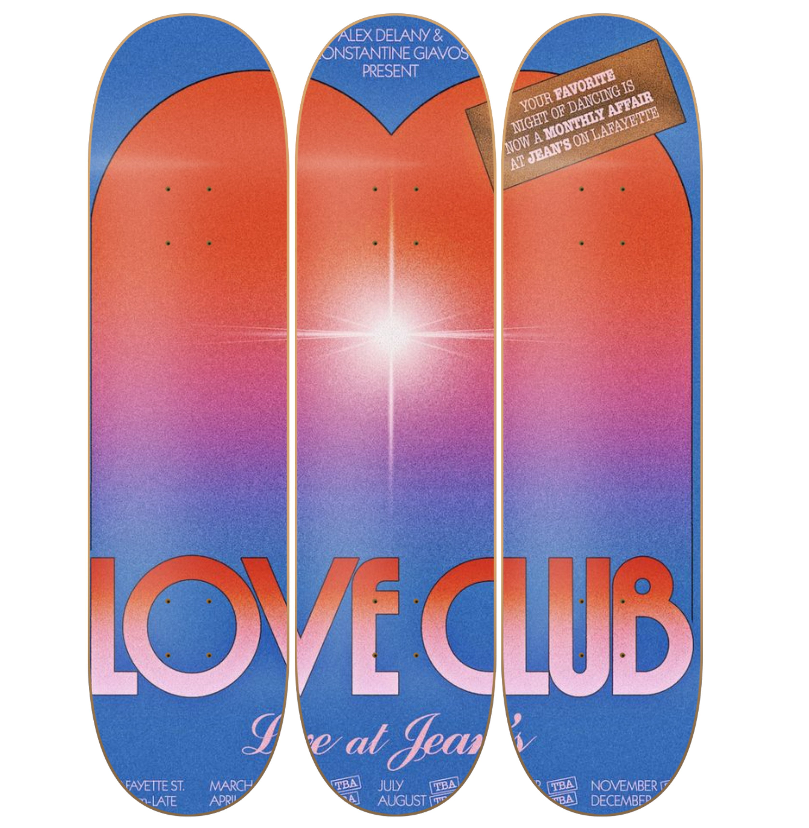 Love Club - skate decorativo diseño de pared vista 2