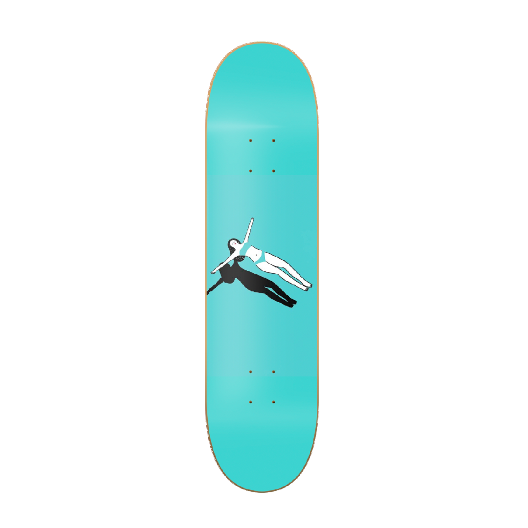 Salt Bath - skate decorativo ilustrado de pared vista 2