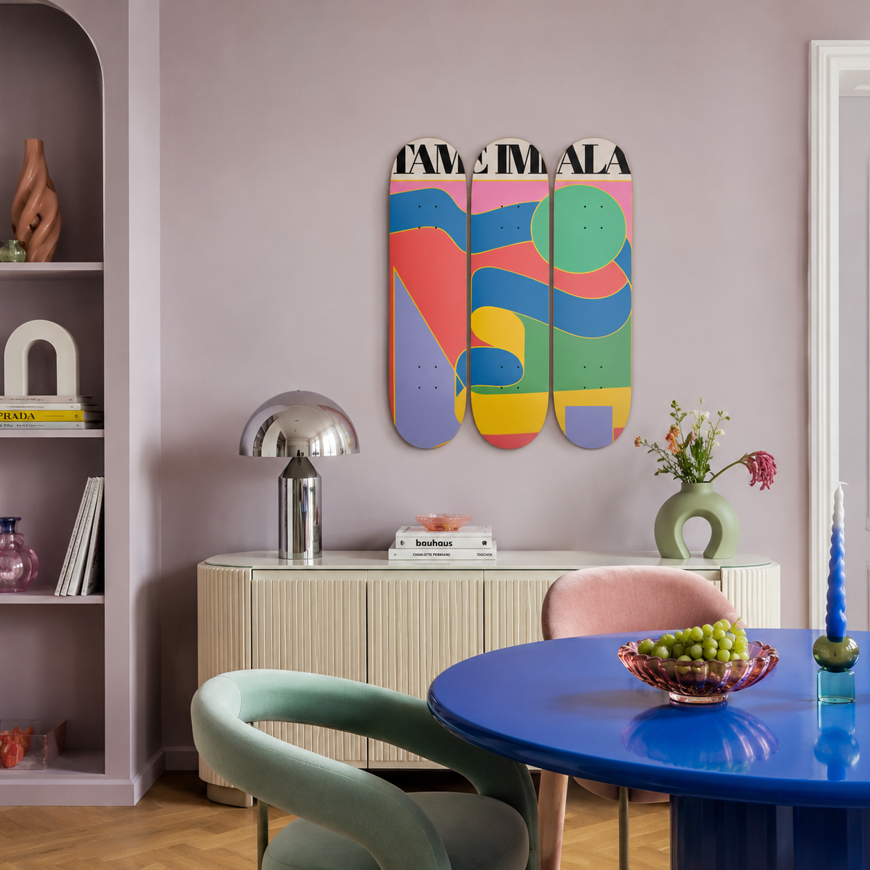 Tameimpala - Tame Impala en tabla de skate decorativa
